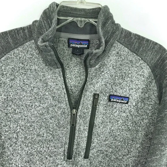 Patagonia Better Sweater 1/4 Zip Pullover Men's Large Gray Fleece Jacket - Picture 1 of 7